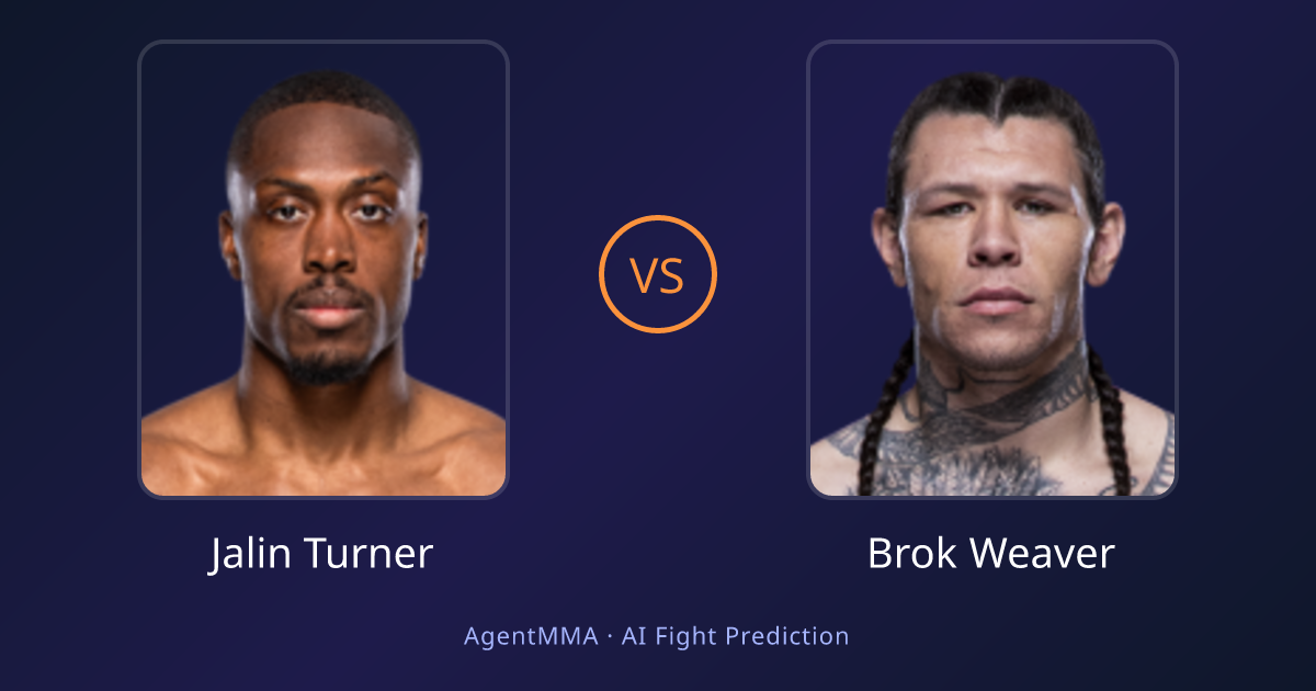 Rounded Weaving Process Jalin Turner vs Brok Weaver Result: Jalin Turner Wins | AgentMMA